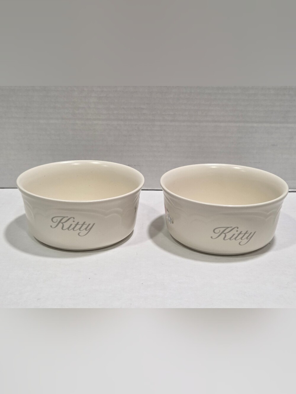 Vintage Pfaltzgraff Ceramic Tea Rose Pair Of "Kitty" Bowls